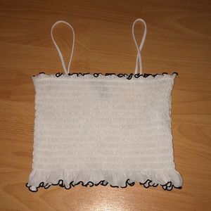 white crop top